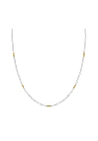 YOKOAMii - Damen Kette aus Metall-Legierung in Gelbgold mit Perle (synth.) - weiß