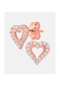 VANLERÉ - Ohrstecker, mit Zirkonia, 375 Roségold - rose gold