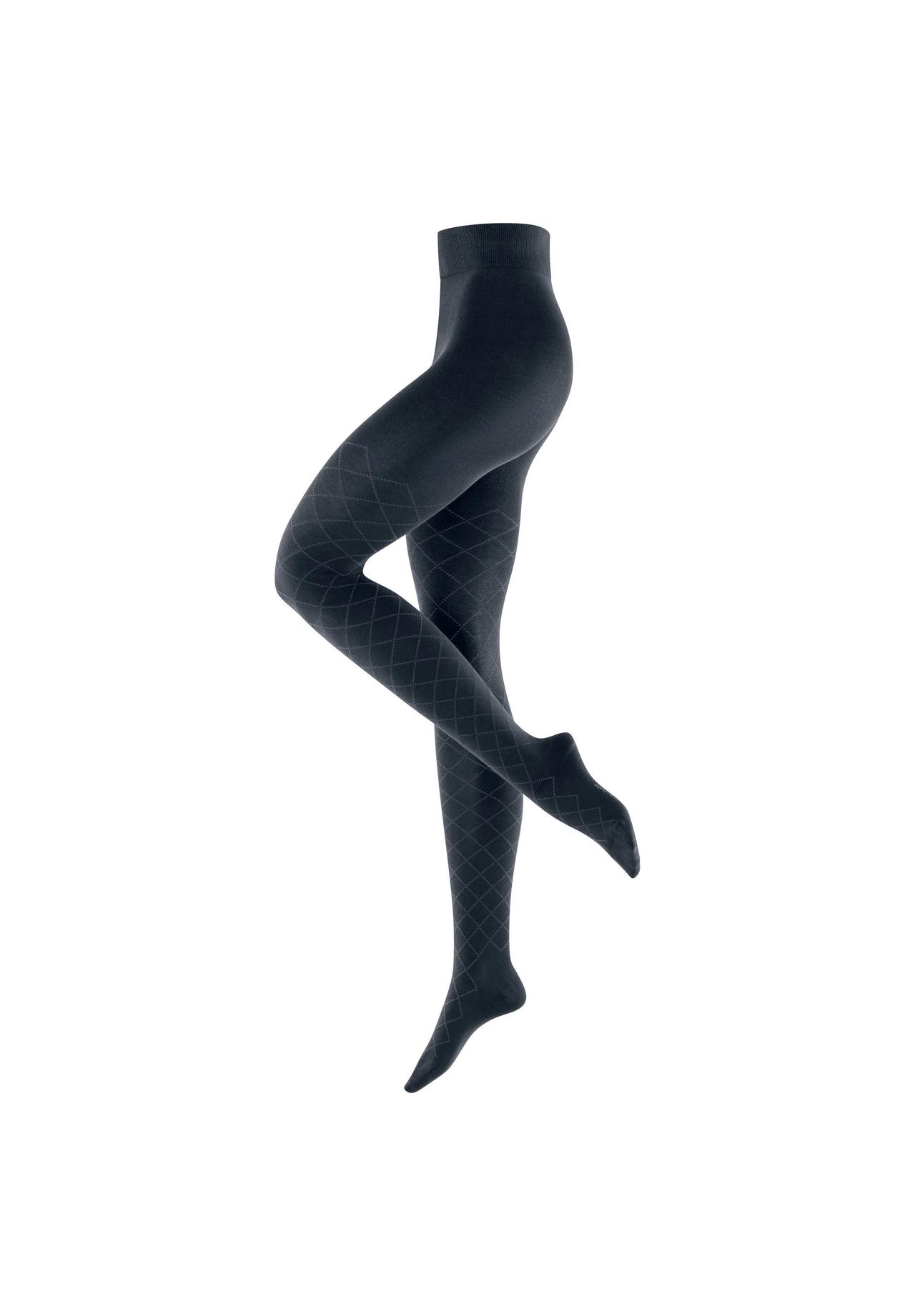 Burlington We Care Feinstrumpfhose "Argyle Affair", Gummibund, für Damen, blau, 42/44