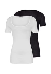 HANRO - Unterhemd / Shirt Kurzarm 2er Pack Ultralight - Schwarz