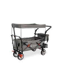 Pinolino® - Klappbollerwagen 'AddPlus' mit Bremse, grau meliert - schwarz