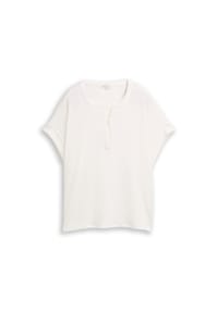TOM TAILOR - T-Shirt, Henley-Ausschnitt, für Damen - 10315 WHISPER WHIT