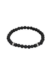 KUZZOÍ - Armband Lava Schwarz 925 Sterling Silber - Schwarz
