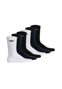 EMPORIO ARMANI - Herren Socken, 6er Pack - SPORTY SPONGE, Short Socks, One Size - Blau