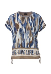 VIA APPIA -DUE- - Bluse mit chicem Print - mokka multicolor