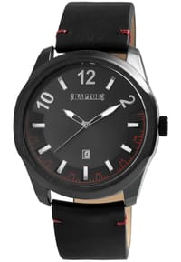 RAPTOR Raptor - Herren Quarz Armbanduhr Charley mit Lederarmband - 3 ATM - Mineralglas - Anthrazit-blau