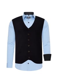 RUSTY NEAL® - Hemd mit Weste - Anthrazit