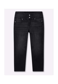 sheego - High-waist-Jeans - anthrazit-grey-denim