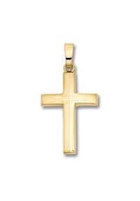 ONE ELEMENT - Damen Schmuckset - Set mit Halskette Kreuz Anhänger aus 333 Gelbgold - gold