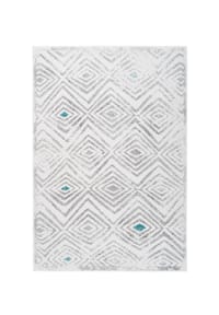 Kayoom - Wohnzimmer Teppich – Sisalteppich Vancouver 410 80 x 150 cm in weiß - grau - weiß - grau
