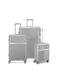 RONCATO Airglam - Airglam 4 Rollen Kofferset 3-teilig mit Dehnfalte - grigio perla