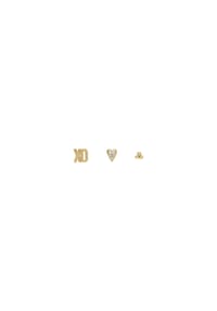FOSSIL - Ohrring-Set, Herzstecker, XO-Stecker, Trio-Stecker - GOLD