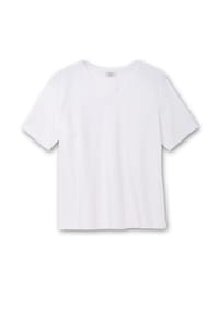 sheego - V-Shirt - schwarz