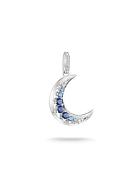Thomas Sabo - Anhänger Mond mit blauen Steinen - silberfarben, blau
