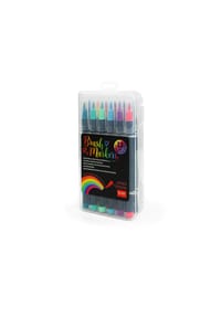 LEGAMI - Filzstifte Brush Markers Bright Colours, 12-tlg., mit Pinselspitze - mehrfarbig, mehrfarbig