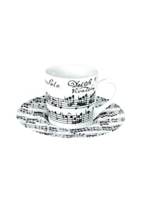KÖNITZ - Vivaldi Libretto Weiß Espresso Set, 2-tlg., 85 ml - Bunt