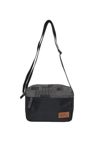 GLOBETROTTER - Schultertasche, Patch - BLACK DENIM/BLACK