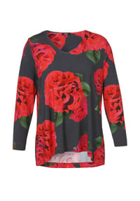 frapp - T-Shirt mit Allovermuster - anthracite multicol