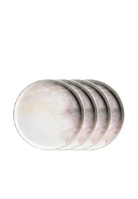 MÄSER Speiseteller-Set, Steinzeug Aquarellia - Aquarellia Lila - Weiß, Lila