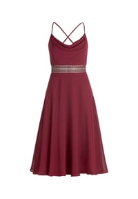 Vera Mont - Cocktailkleid mit Wasserfallausschnitt - Dark Moss