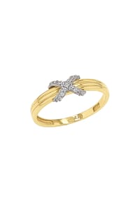 amor - Damen Ring, 375er Gelbgold - BICOLOR