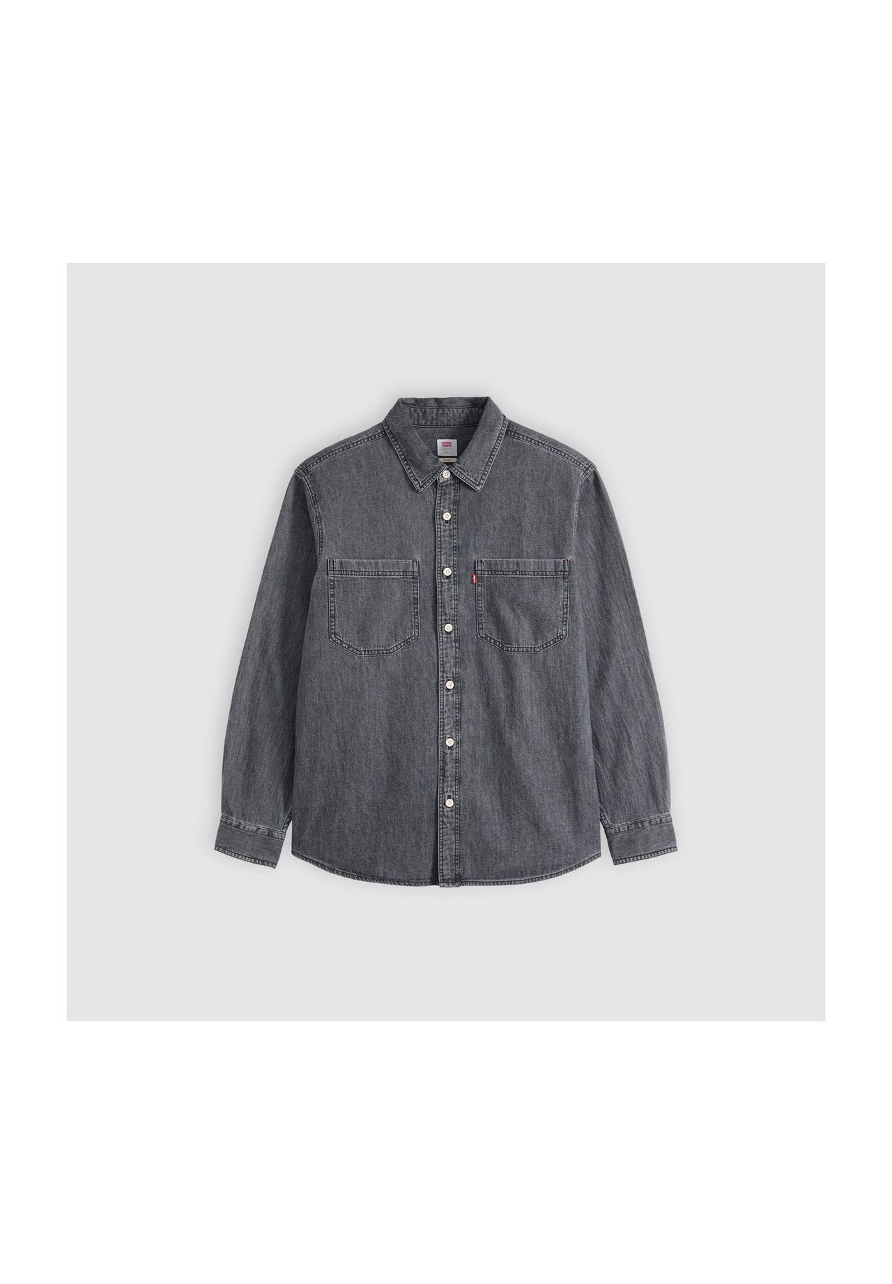 Levis Levi's® Jeanshemd Mariposa Langarm Kent-Kragen Für Herren Grau L - Bild 4