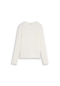 DENIM TOM TAILOR - Langarmshirt, Baumwolle, für Damen - 10332 OFF WHITE