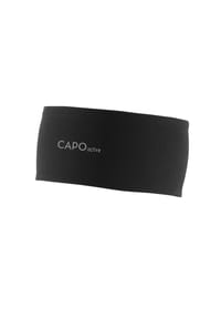 CAPO - Jerseystirnband, gerade Reflexbügler - black