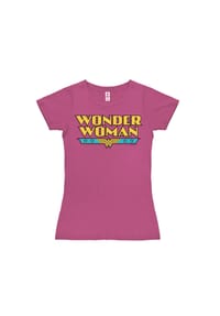 LOGOSHIRT® - New Girls T-Shirt DC - Wonder Woman - Logo - pink