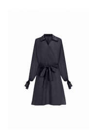 freshlions - Kleid Joana in Wickeloptik - blue