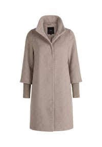 zero - Kurzmantel mit Stehkragen - Taupe Melange