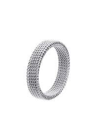 heideman - elastischer Mesh-Ring Sarah silberfarben - silberfarben poliert