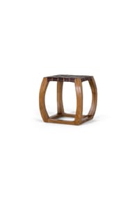 GINER & COLOMER - Hocker aus Akazienholz, 45 cm, moderner Stil (46 x 45 x 45 cm) - Braun