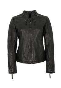 7eleven - Damen Lederjacke Lammnappa schwarz - schwarz