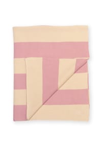KITE - Baby Cabana Streifen Decke Trübes Rosa Bio-Baumwolle - rosa