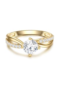 TRILANI 1934 - Damen Ring aus 925/- Sterling Silber in Gelbgold mit Zirkonia - gelbgold