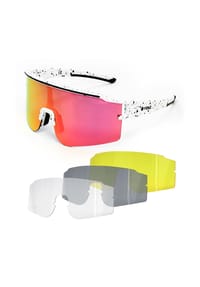 YEAZ - Sport-Sonnenbrille Weiß/Blau SUNTHRILL Set - schwarz / grün