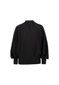 zero - Feinstrickpullover mit Stehkragen - Black Beauty