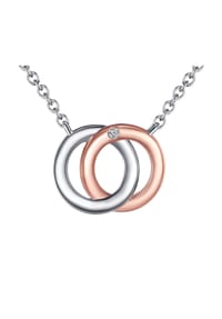 Rafaela Donata - Damen Kette aus 925/- Sterling Silber in Silber/Roségold mit Diamant - 