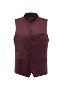 KaiserLich - Trachtenweste 4398 mit eleganter Samt-Optik - dark red