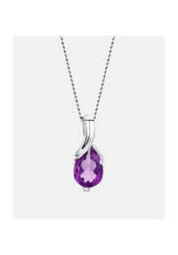 Diamant L'eternel - Kette mit Anhänger, mit Amethyst, 375 Weißgold - white gold