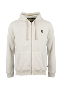 ROADSIGN® australia - Herren Sweatjacke Knitted in melierter Strickoptik mit Kapuze - beige