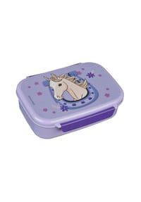 COFI - Magic Horse Brotdose blau Kinder Lunchbox Pausenbox für Alltag - Lila 18 × 14 × 6 cm