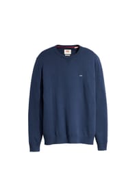 Levi's® - Herren Strickpullover - "Lightweight Housemark Sweater", Rundhals, Baumwoll-Mix - Blau