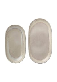 like. by Villeroy & Boch Servierplatten-Set Perlemor Sand 2er Set beige - PERLEMOR - beige