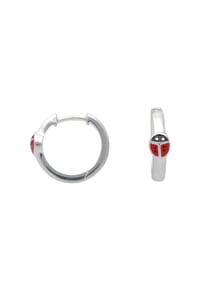 Adelia's - Damen Silber Schmuck 925 Silber Ohrringe Creolen Marienkäfer Ø 13,6 mm - silber