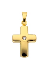 Adelia's - Damen Gold Schmuck 333 Gold Kreuz Anhänger mit Zirkonia - gold