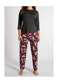 TOM TAILOR - Schlafanzug Manoa, 3/4-Arm, für Damen - 835 GRAU-DUNKEL-AL
