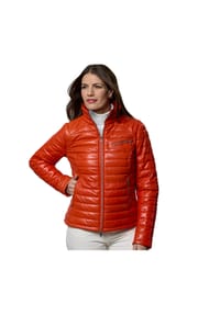 JILANI - Damen Lederjacke Steppjacke Lammnappa tomato - tomato