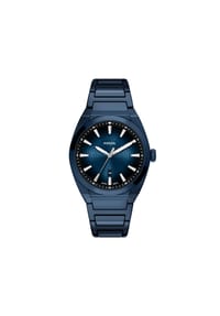 FOSSIL Everett - Fossil Herrenuhr Everett, drei Zeiger, marineblau, Edelstahl, FS6169 - Blau